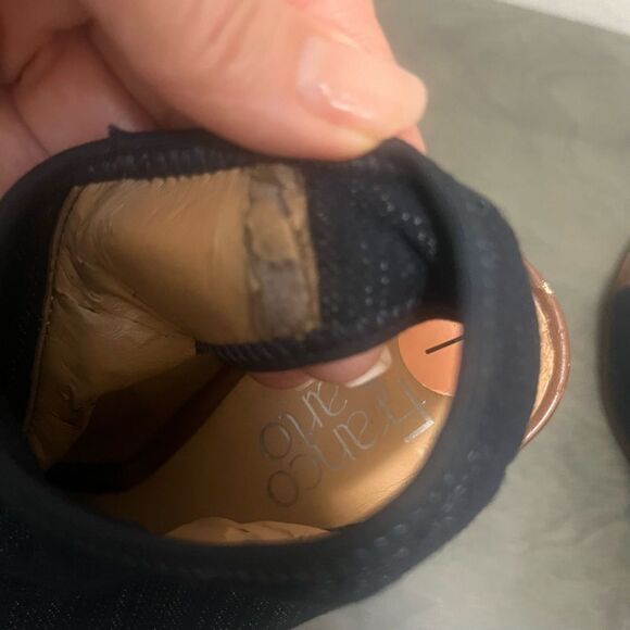 Franco Sarto Dawne Stretchy Denim Slingback Shoes Womens Sz 7‎ Blue Casual Heels - Picture 12 of 16